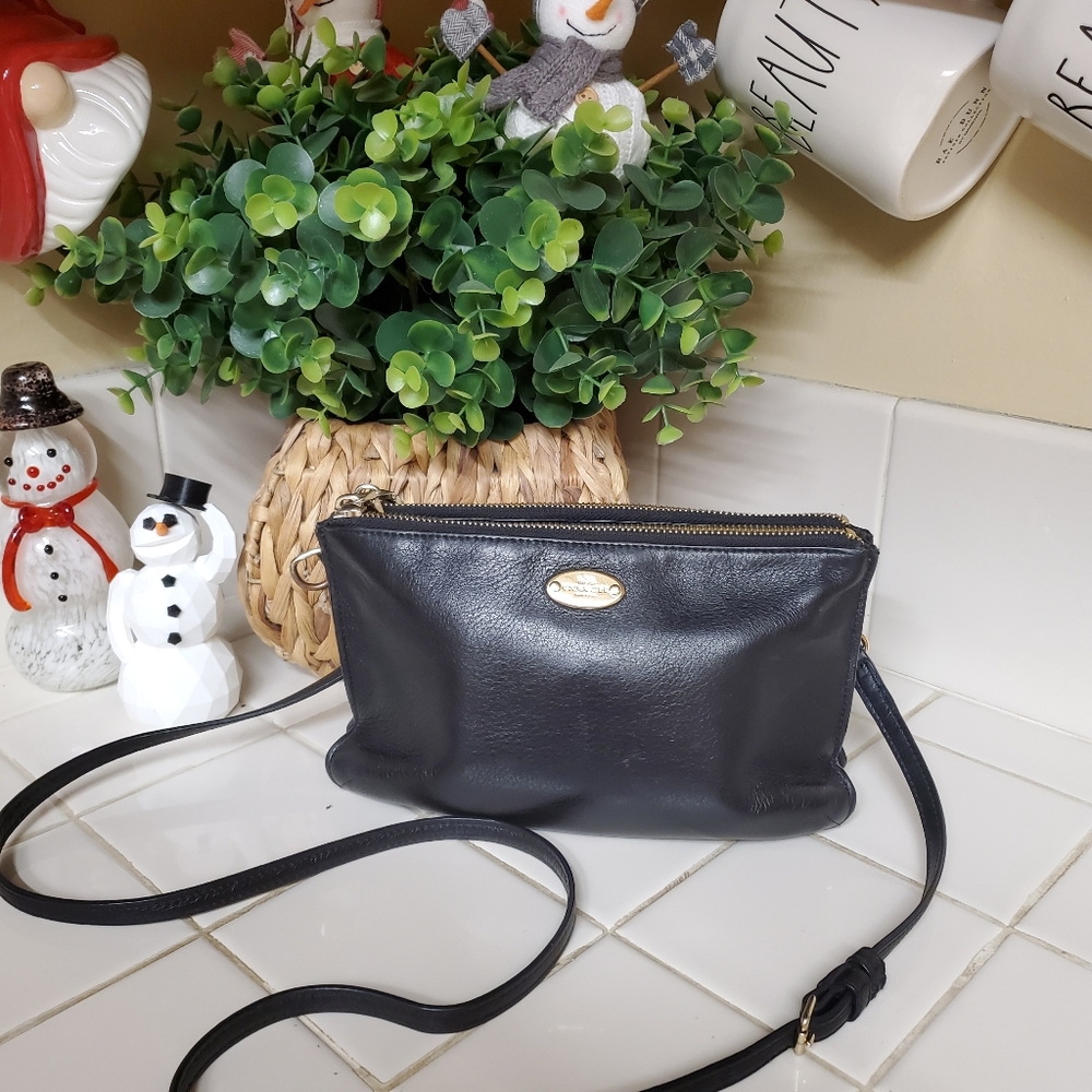 Coach crossbody double zip
